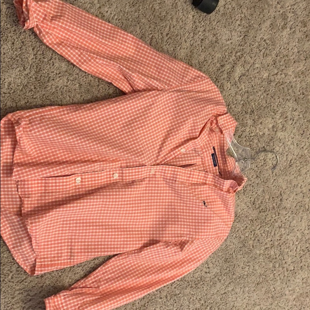 Pink size 8 - 10 vineyard vines boys shirt